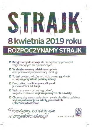 Nauczyciele rozpoczęli strajk