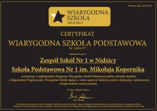 Nidzicka „Jedynka” z ogólnopolskim wyróżnieniem