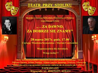 Zapraszamy do teatru przy stoliku