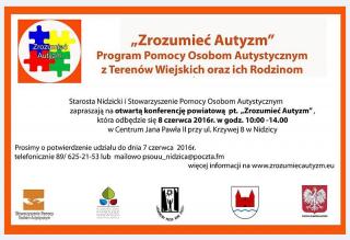 Zapraszamy na konferencję dotyczącą autyzmu