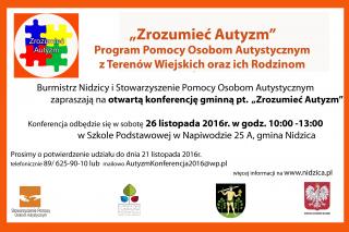 Zapraszamy na konferencję dotyczącą autyzmu