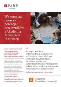 Zaproszenie do udziału w pilotażowej edycji nowatorskiego programu Akademia Menadżera Innowacji.